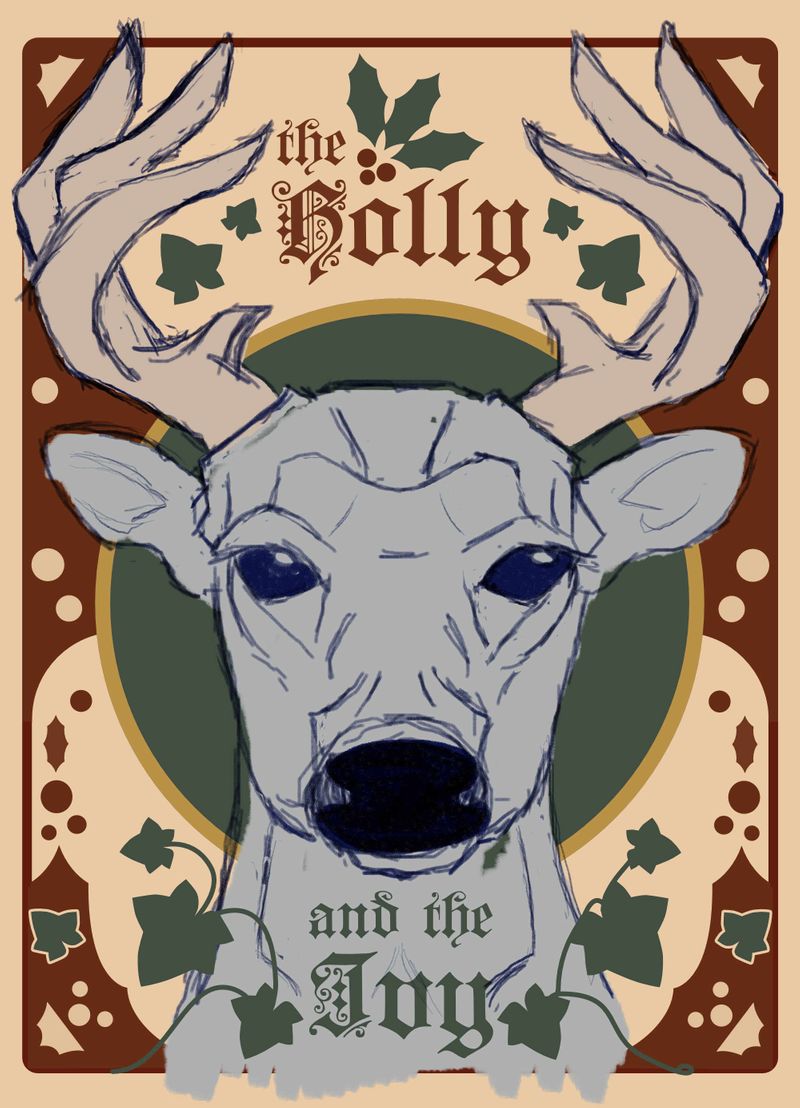 Holly & Ivy & White Deer Poster-WIP.jpg