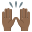 :raising_hands_medium-dark_skin_tone: 🙌🏾