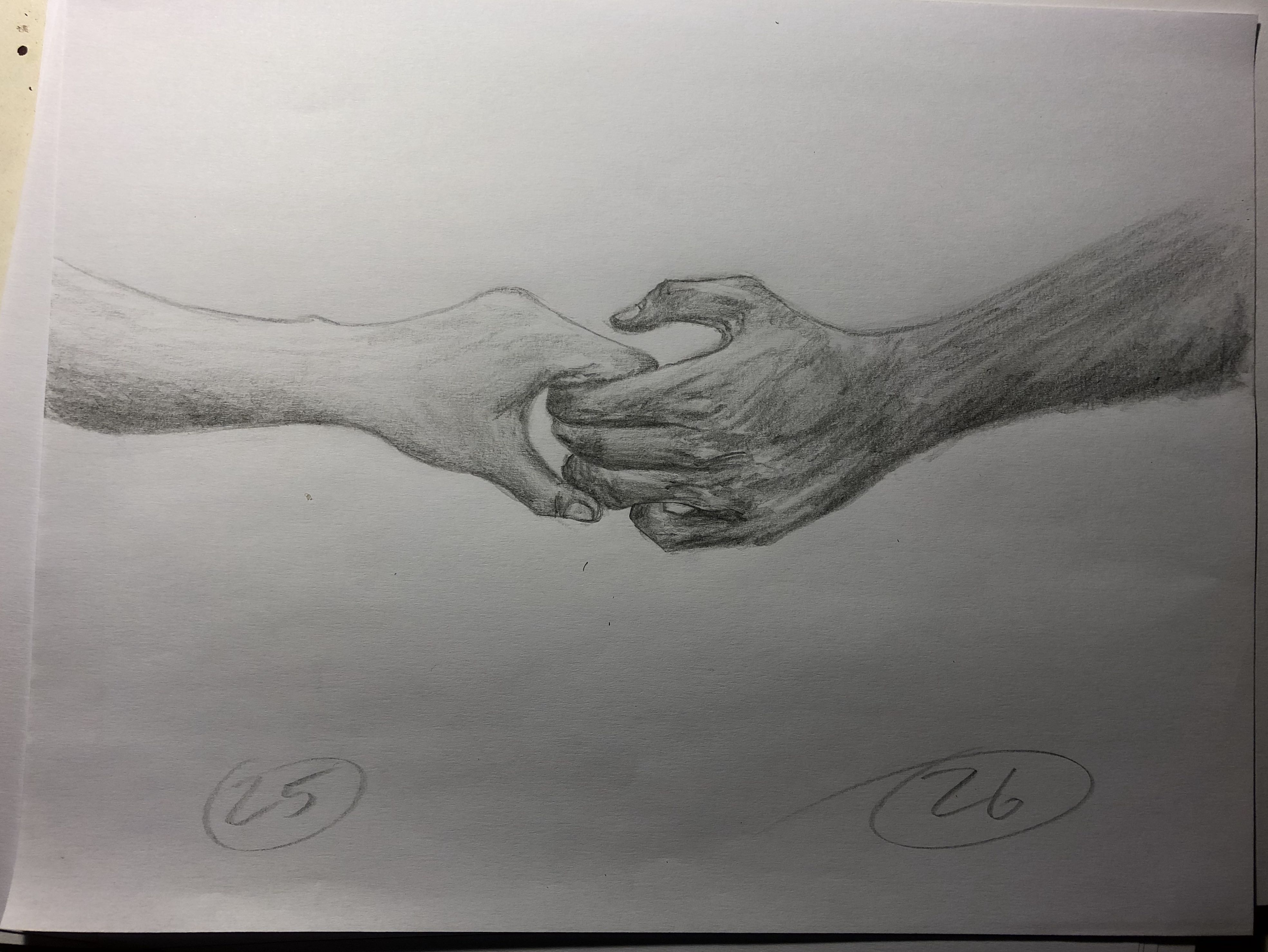 Creative Sketch Of A Hand Drawing with Pencil