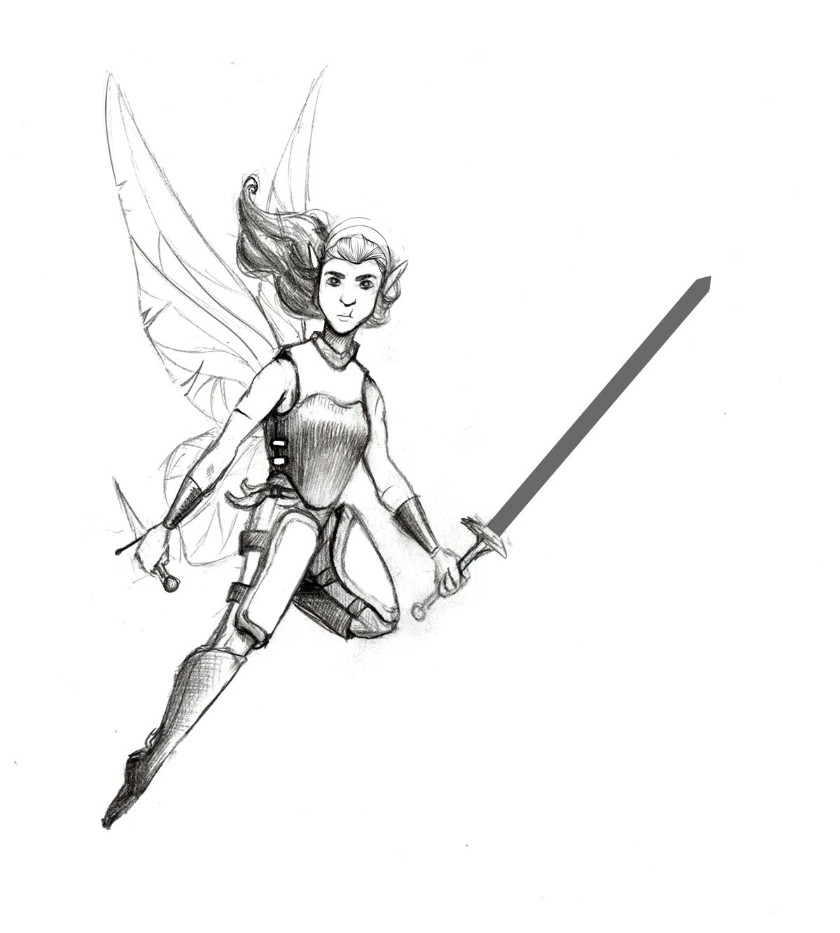 Fairy Drawings in Pencil. An online Drawing Tutorial.