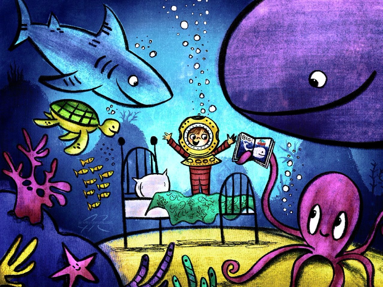 Sea Life Ocean Underwater Life Black Stock Illustration 1492277255 |  Shutterstock